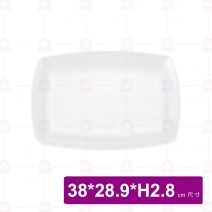 【台灣美耐】JW7315陶面長方橢圓盤  白  (6入/盒)