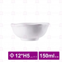 【台灣美耐】JWT43陶面不規則碗  白 (12入/盒)