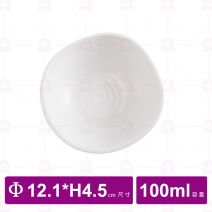 【台灣美耐】JWT45陶面不規則圓碗  白 (12入/盒)