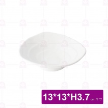 【台灣美耐】JWT64陶面三角碟  白 (24入/盒)