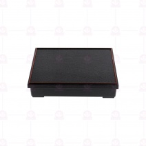 A9-39A 五格 黑木紋便當盒 27.2*21.2cm