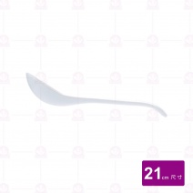 【台灣美耐】S111 拉麵湯匙 白 21cm(48入/盒)