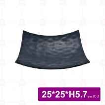 【台灣美耐】JW10SQRF陶面四角盤 黑 (6入/盒)