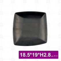 【台灣美耐】JW5007 陶面四方盤  黑  (12入/盒)