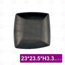 【台灣美耐】JW5009 陶面四方盤 黑  (6入/盒)
