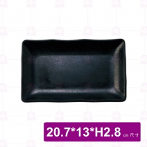 【台灣美耐】JW5408 陶面四方托盤  黑  (12入/盒)