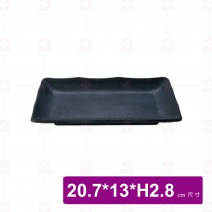 【台灣美耐】JW5408 陶面四方托盤  黑  (12入/盒)