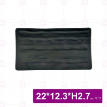 【台灣美耐】JW5409 陶面長方燒物盤  黑色   (12入/盒