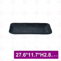 【台灣美耐】JW5411 陶面長方燒物盤  黑色   (12入/盒