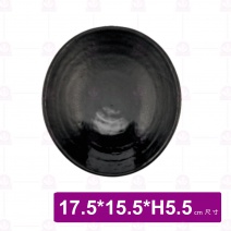【台灣美耐】JW6007 陶面橢圓盤  黑 (12入/盒)