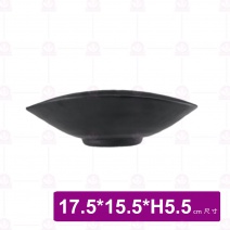 【台灣美耐】JW6007 陶面橢圓盤  黑 (12入/盒)