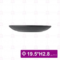 【台灣美耐】JW7007 陶面日式圓盤 黑  (12入/盒)