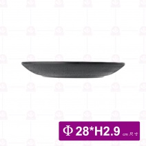 【台灣美耐】JW7011 陶面日式圓盤 黑 (12入/盒)