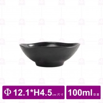 【台灣美耐】JWT45陶面不規則圓碗  黑 (12入/盒)