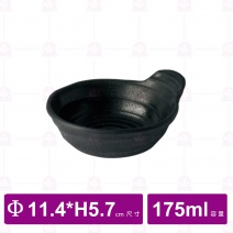【台灣美耐】JWT55 陶面天水碗  黑 (24入/盒)