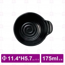 【台灣美耐】JWT55 陶面天水碗  黑 (24入/盒)