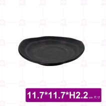 【台灣美耐】JWT63 陶面三角皿  黑 (24入/盒)