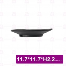 【台灣美耐】JWT63 陶面三角皿  黑 (24入/盒)