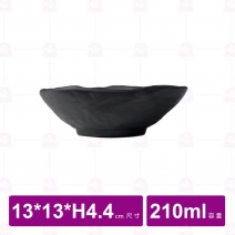 【台灣美耐】JWT65 陶面不規則碗  黑  (12入/盒)