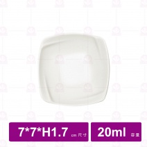 【台灣美耐】A52002 陶面四方造型碟 米色  (24入/盒)