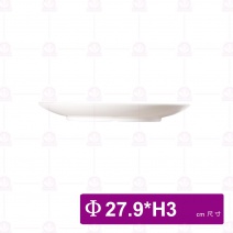 【台灣美耐】D1111L京饌日式圓盤25.2x2.8cm(10入/盒)