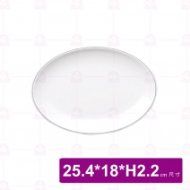 【台灣美耐】D2210L京饌腰形果盤 (10入/盒)