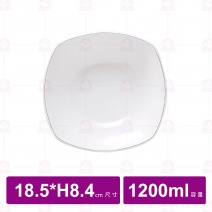 【台灣美耐】SB5075L京饌 圓弧方碗 (10入/盒)