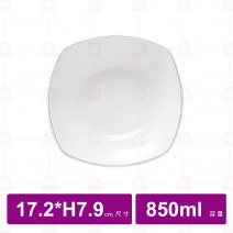 【台灣美耐】SB507L京饌 圓弧方碗 (10入/盒)