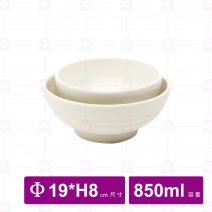 【台灣美耐】A1207 陶面湯碗 米   19x8cm (6入/盒)