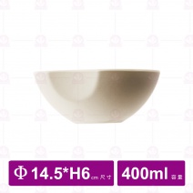 【台灣美耐】A1305B 陶面圓缽  米  14.5x6cm(6入/盒)