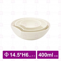 【台灣美耐】A1305B 陶面圓缽  米  14.5x6cm(6入/盒)