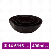 【台灣美耐】A1305O 陶面圓缽  黑   14.5x6cm(6入/盒)