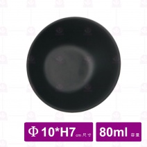【台灣美耐】A1404 陶面斜口碗  黑   10x7cm(6入/盒)