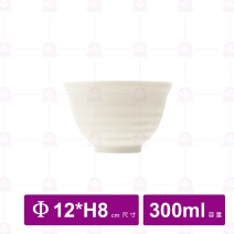 【台灣美耐】A1405 陶面斜口碗黑  12.6x9cm(6入/盒)