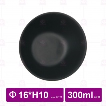 【台灣美耐】A1406 陶面斜口碗 黑   16x10cm(6入/盒)