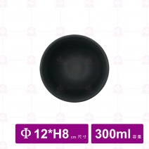 【台灣美耐】A31 陶面飯碗 黑   12x8cm(24入/盒)