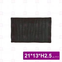 【台灣美耐】A5407 陶面燒物盤黑 21x13x2.5cm(6入/盒)