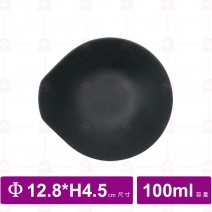 【台灣美耐】A67 陶面天水碗 黑   12.8x4.5cm(6入/盒)