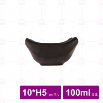 【台灣美耐】A69 陶面四角深盤 黑   10x5cm(6入/盒)