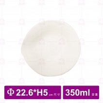 【台灣美耐】A7409 陶面不規則圓盤米22.5x5cm(6入/盒)