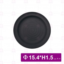 【台灣美耐】A7806 陶面螺旋圓盤黑15.4x1.5cm(6入/盒)