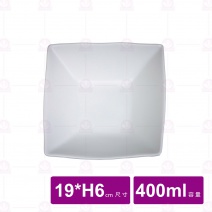 【台灣美耐】K53007 四方盤 桃山 內白外黑 (6入/盒)
