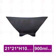 【台灣美耐】K53008 四方碗桃山內白外黑 (3入/盒)