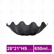 【台灣美耐】K6711 貝殼碗桃山內白外黑 (5入/盒)