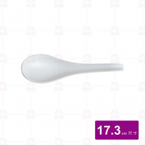 【台灣美耐】8107日式陶面湯匙白色 17.3cm(24入/盒)