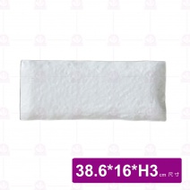 【台灣美耐】JWTR-16 陶面長方盤-白色  (3入/盒)