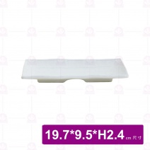 【台灣美耐】JWTR-20 陶面長方盤 白色 (12入/盒)