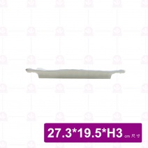 【台灣美耐】A54811 陶面長方盤白 (6入/盒)