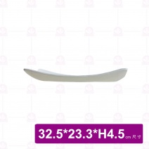 【台灣美耐】A54712 陶面長方盤白 (3入/盒)