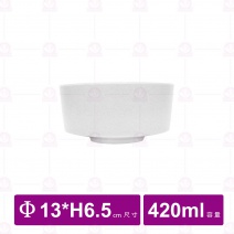【台灣美耐】JW12005 陶面圓碗 白  (6入/盒)
